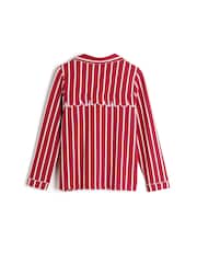 Chelsea Peers Red Cotton Embroidered Holly Jolly Christmas Long Pyjamas Set - Image 10 of 10