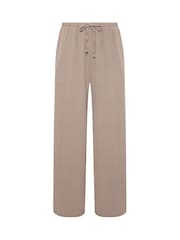 Evans Brown Tie Waist Wide Leg Trousers - Image 5 of 6