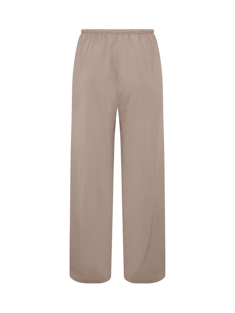 Evans Brown Tie Waist Wide Leg Trousers - Image 6 of 6 Evans Brown Tie Waist Wide Leg Trousers - Image 6 of 6