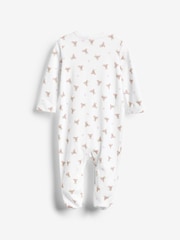 Polo Ralph Lauren Girls Baby Pink Bears100% Cotton Babygrow - Image 2 of 3