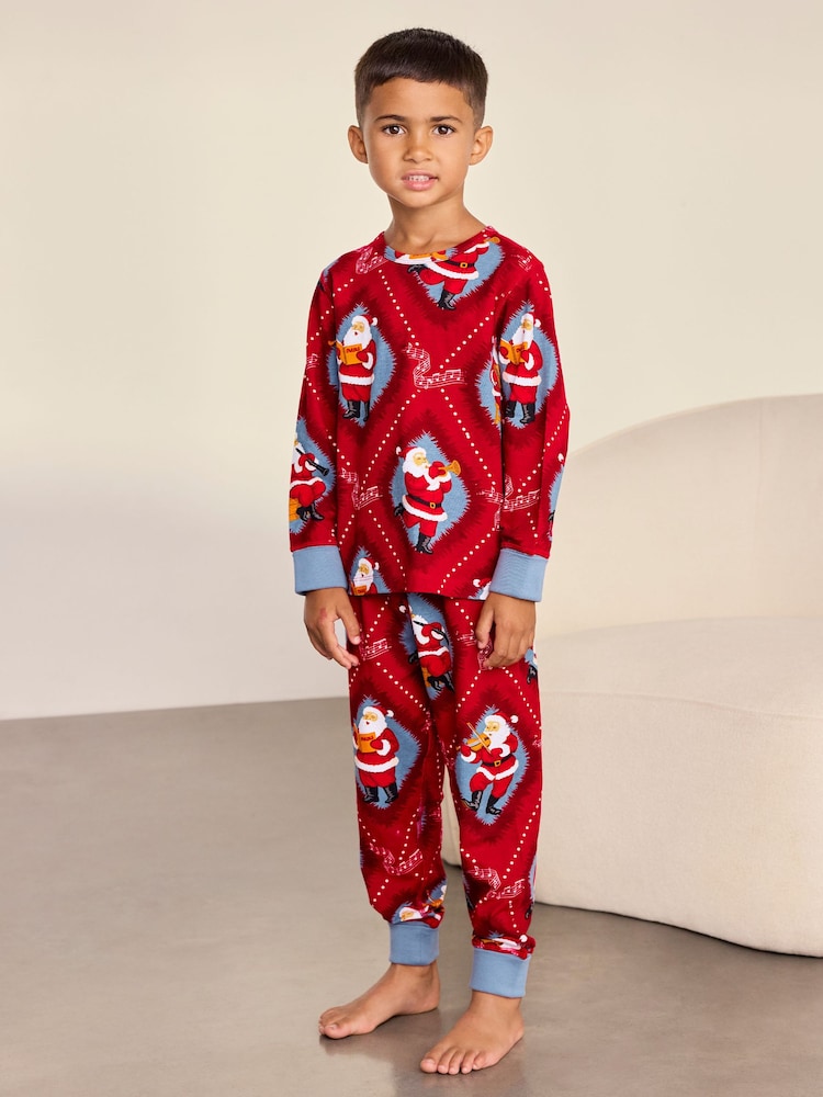 Chelsea Peers Kids Cotton Christmas Santa Songbook Print Long Pyjamas Set - Imagen 1 de 10