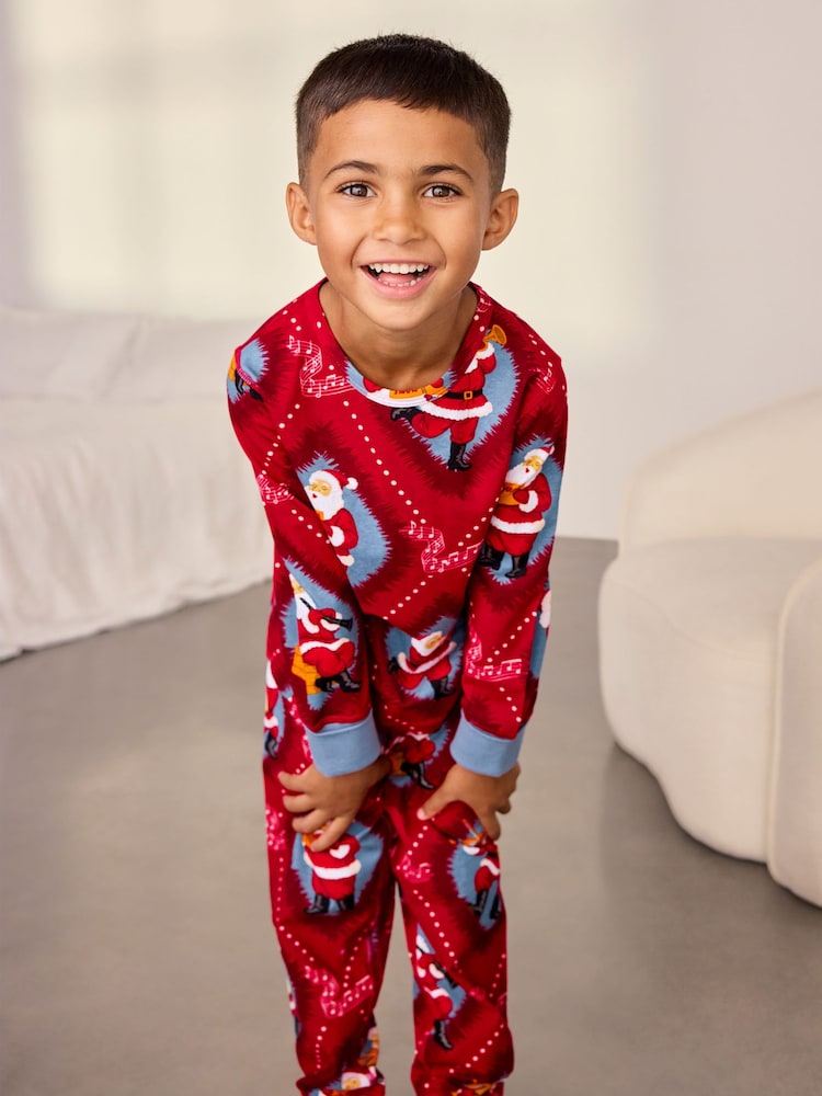 Chelsea Peers Kids Cotton Christmas Santa Songbook Print Long Pyjamas Set - Imagen 2 de 10