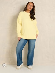 Evans Yellow Front Seam Jumper - Image 2 of 6