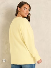 Evans Yellow Front Seam Jumper - Image 3 of 6