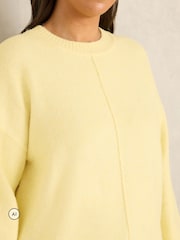 Evans Yellow Front Seam Jumper - Image 4 of 6