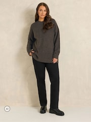 Evans Brown Front Seam Jumper - Image 2 of 6