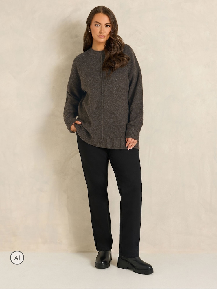 Evans Brown Front Seam Jumper - Image 2 of 6