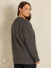 Evans Brown Front Seam Jumper - Image 3 of 6