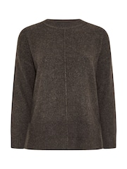 Evans Brown Front Seam Jumper - Image 5 of 6