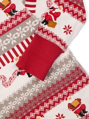 Chelsea Peers Natural Kids Musical Santa Fairisle Print Long Pyjamas Set - Image 9 of 10