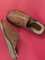 Goodyear Glen Brown Mens Mule Slippers - Image 3 of 5
