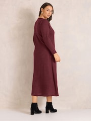 Burgund - Evans Ribbed Dress - Bild 3 von 6