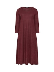 Burgund - Evans Ribbed Dress - Bild 5 von 6