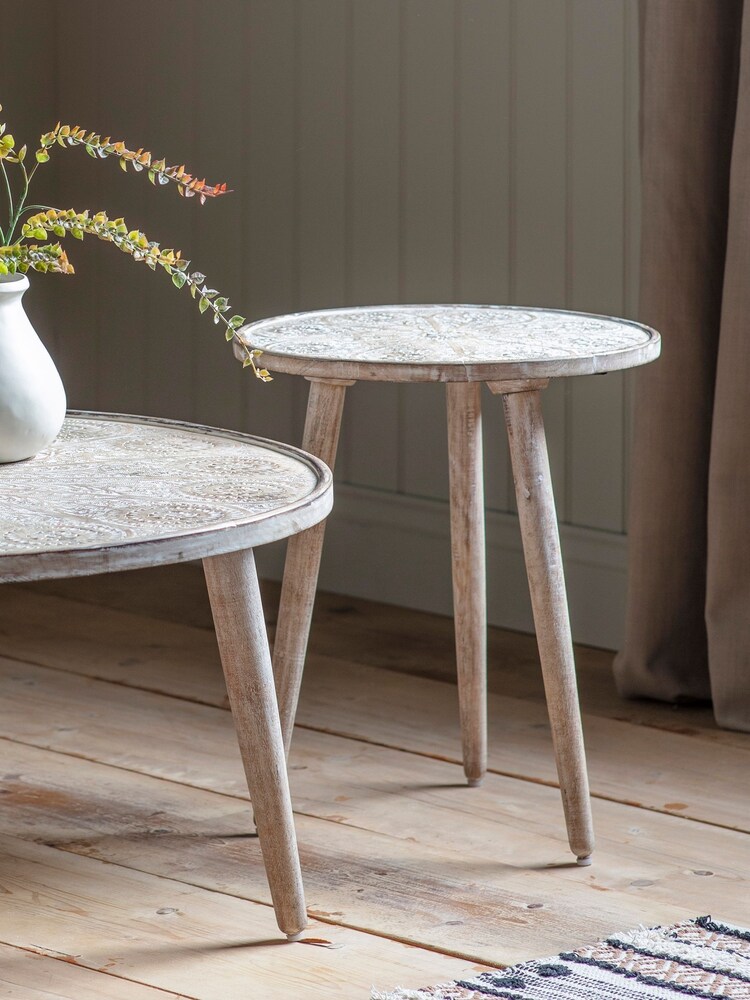 Gallery Home White Side Table - Image 1 of 3 Gallery Home White Side Table - Image 1 of 3