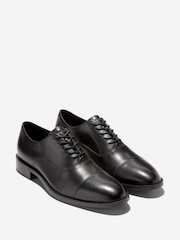 Cole Haan Black Hawthorne Cap Toe Shoes - Image 2 of 6