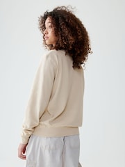 Reebok Embroidered Logo 100% Cotton Chalk White Sweatshirt - Image 3 of 10