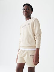 Reebok Embroidered Logo 100% Cotton Chalk White Sweatshirt - Image 4 of 10