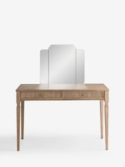 Laura Ashley Light Oak Barcombe Dressing Table and Mirror - Image 1 of 4