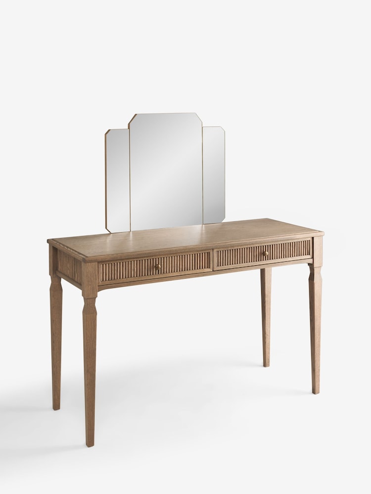 Laura Ashley Light Oak Barcombe Dressing Table and Mirror - Image 2 of 4 Laura Ashley Light Oak Barcombe Dressing Table and Mirror - Image 2 of 4