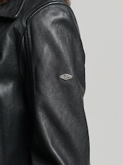 Klasična usnjena motoristična jakna Superdry - Slika 4 iz 13