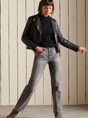 Klasična usnjena motoristična jakna Superdry - Slika 7 iz 13