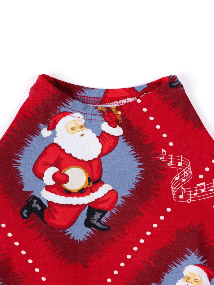 Chelsea Peers Red Pets Cotton Christmas Tree Stripe Pyjama T-Shirt - Image 4 of 4 Chelsea Peers Red Pets Cotton Christmas Tree Stripe Pyjama T-Shirt - Image 4 of 4