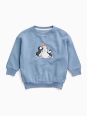 MORI Blue Penguin and Snowman Sweatshirt - Image 2 of 3