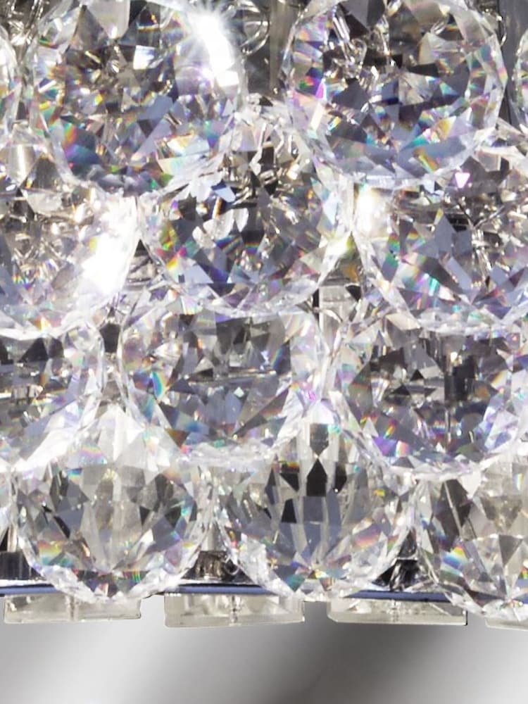 Searchlight Chrome Myrtle Chrome Crystal 10Lt Pendant Ceiling Light - Image 3 of 3