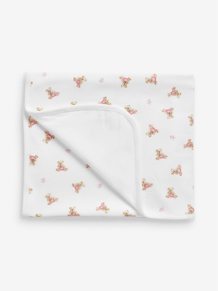 Polo Ralph Lauren Baby Pink Bears Baby Blanket - Image 1 of 2 Polo Ralph Lauren Baby Pink Bears Baby Blanket - Image 1 of 2