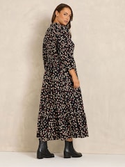 Evans Jersey Tiered Button Detail Dress - Պատկեր 3 6-ից
