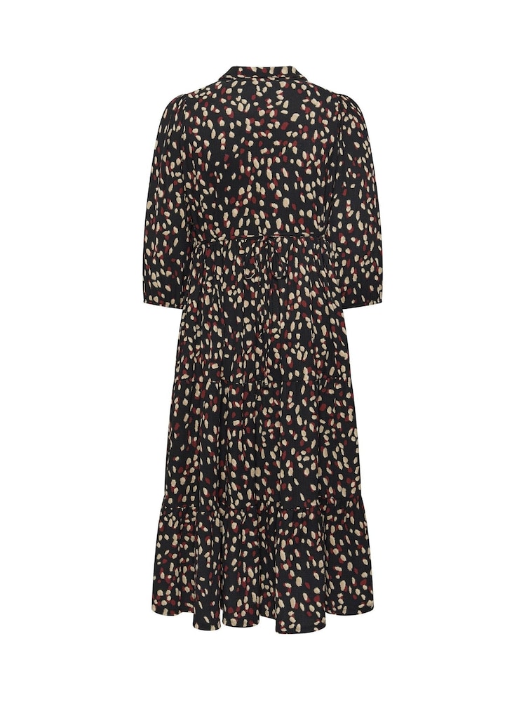 Evans Jersey Tiered Button Detail Dress - Պատկեր 6 6-ից