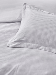 Yard Silver Grey Waffle Textured 100% Cotton Duvet Cover Set - Image 3 of 3