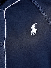 Polo Ralph Lauren Navy Blue Baby Logo Sleepsuit - Image 3 of 3