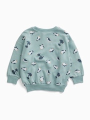 MORI Blue Blue Penguin Print Sweatshirt - Image 1 of 2