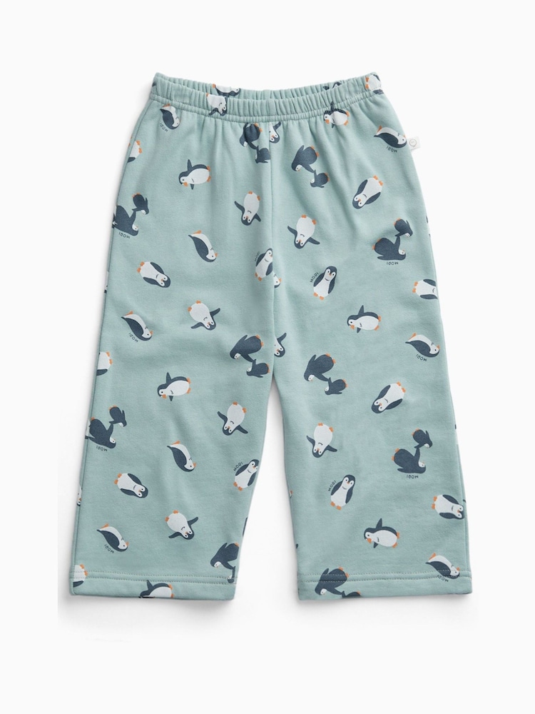 MORI Blue Penguin Print Joggers - Image 1 of 1 MORI Blue Penguin Print Joggers - Image 1 of 1