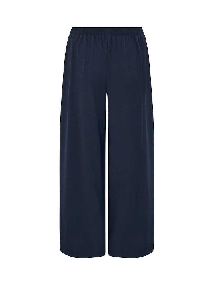 Evans Blue Pleated Front Wide Leg Trousers - Image 6 of 6 Evans Blue Pleated Front Wide Leg Trousers - Image 6 of 6