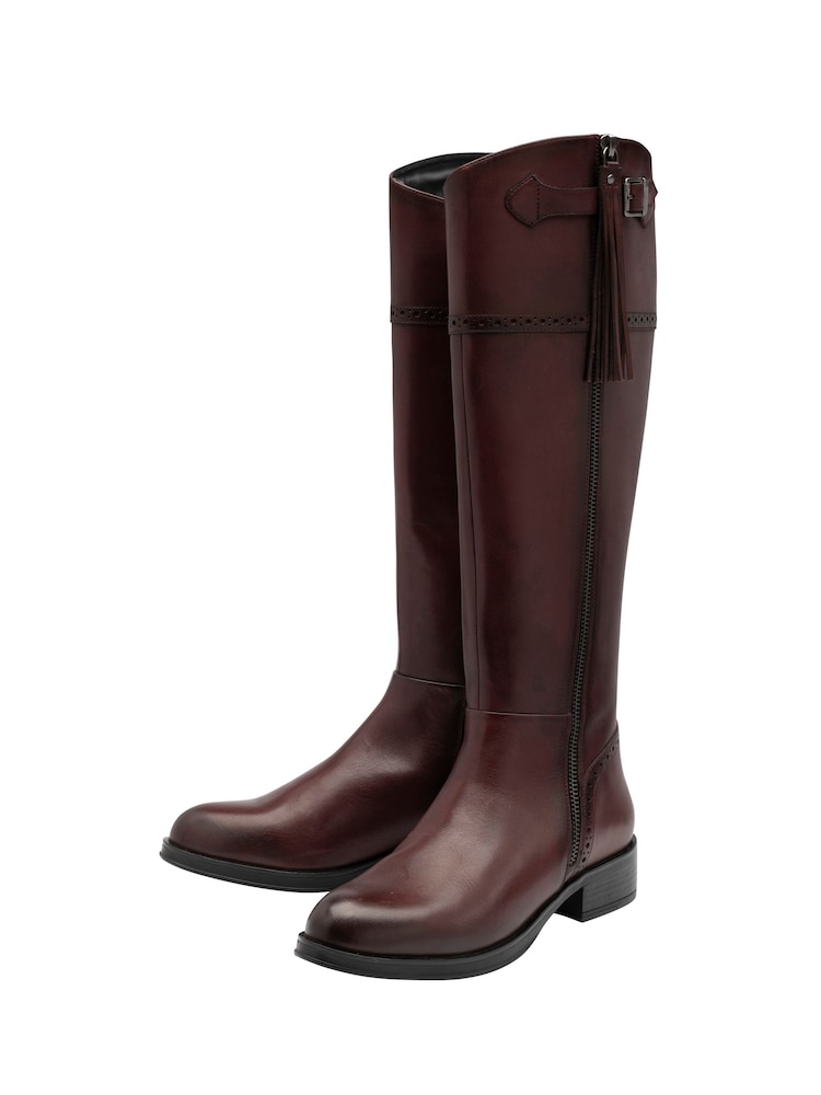 Ravel Red Knee High Riding Boots - Image 2 of 4 Ravel Red Knee High Riding Boots - Image 2 of 4