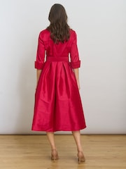 Gina Bacconi Red Ismene Fit And Flare Midi Dress - Image 2 of 10