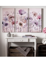 Purple Classic Poppy Trio Wall Art - Image 1 of 2