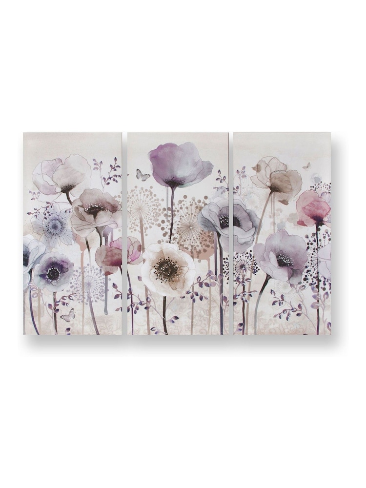 Purple Classic Poppy Trio Wall Art - Image 2 of 2