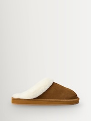 Polo Ralph Lauren Brown Kayleigh Fluffy Slipper Flats - Image 4 of 4