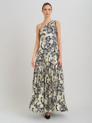 Gina Bacconi Blue Sabina One Shoulder Floral Maxi Dress - Image 3 of 7