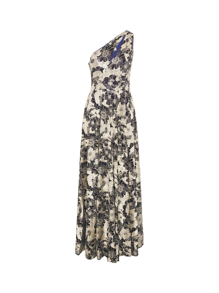 Gina Bacconi Blue Sabina One Shoulder Floral Maxi Dress - Image 7 of 7 Gina Bacconi Blue Sabina One Shoulder Floral Maxi Dress - Image 7 of 7