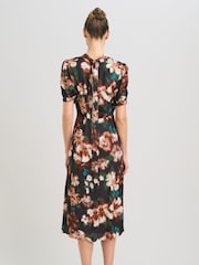 Gina Bacconi Taryn Floral Print High Neck Midi Dress - Image 2 sur 7