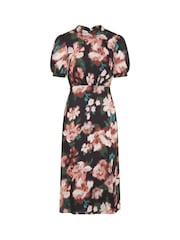 Gina Bacconi Taryn Floral Print High Neck Midi Dress - Image 7 sur 7