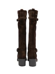 Ravel Brown Knee High Lace Up Boots - Image 3 of 4