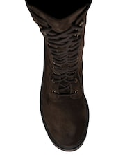 Ravel Brown Knee High Lace Up Boots - Image 4 of 4