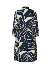Evans Blue Button Through Shirt Dress - Image 6 of 6