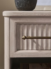 White Bourton Solid Mango 1 Drawer Bedside Table - Image 4 of 10