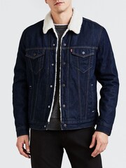 Levi's® Dark Wash Type III Sherpa Trucker Jacket - Image 1 of 4